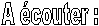 A couter :